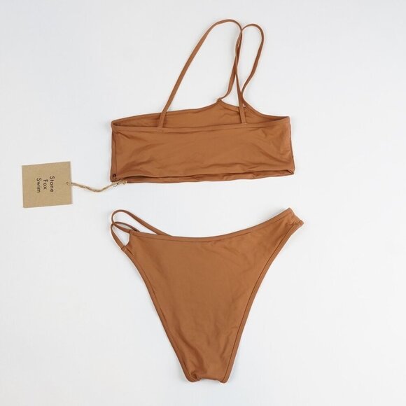 Stone Fox Swim Echo Top & Ibiza Bottom Set Rawhide Brown - Small - NWT - Picture 2 of 6